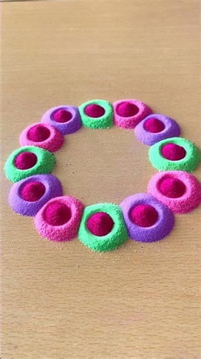 Simple Rangoli | Satisfying Rangoli | Easy Rangoli Tips and Tricks | ASMR #rangoli #satisfying #asmr