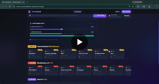 #machinelearning #ai #datascience #recommendationsystem #python #flask #vercel #aiprojects #studentproject #tech #coding #developers #mlprojects #artificialintelligence #linkedinprojects | BHUPENDRA SINH KUSHWAHA