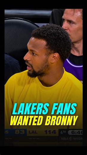 Lakers fans wanted to see Bronny😤