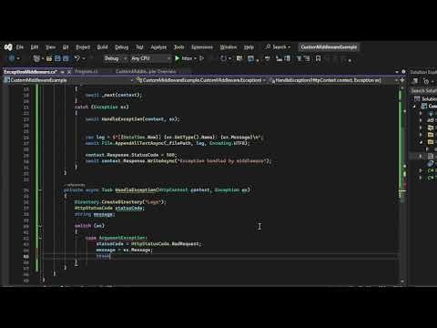 .NET Core Custom Middleware 🔥 Global Exception Handling + Logging (Interview Must-Know)
