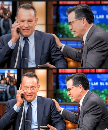 Stephen Colbert STOPS Show After Emergency Call Reveals Tom Hanks’ Secret Nephew A late-night interview with Tom Hanks is rolling along smoothly until an audience member answers an emergency call and turns visibly shaken—then a second call lights up his screen with a contact labeled “Hanks Family.” Stephen Colbert halts the show before rumors can catch fire, but Hanks unexpectedly stands and recognizes the situation, mentioning a boy named Leo—someone the public was never meant to know about. Wh