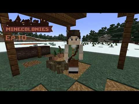 Minecraft MineColonies Ep 10 The Lumberjack and the Farm