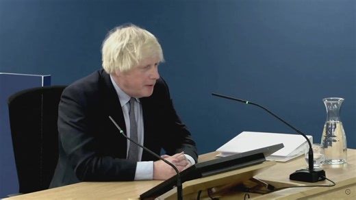 Boris Johnson apologises to victims during Covid inquiry