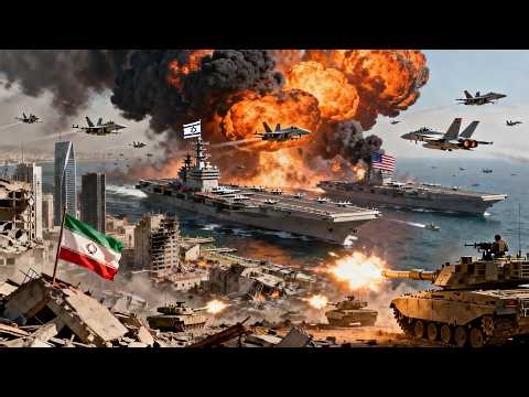 U.S FULL POWER Attacks IRAN Capital: Live from the USS Aircraft Carrier. look what happen
