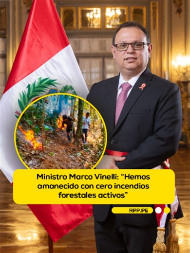 🔴 El ministro de Desarrollo Agrario y Riego, Marco Vinelli, informó que este 23 de octubre la Amazonía amaneció sin incendios forestales activos. Asimismo, agradeció a la población, los gobiernos regionales y las Fuerzas Armadas por su colaboración en el control de estos siniestros, e hizo un llamado a evitar la provocación de nuevos incendios forestales. ➡️ Más información en rpp.pe #incendio #gobierno