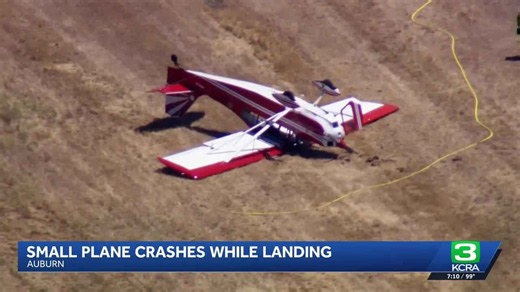 Small plane crashes upside down during landing at Auburn Airport