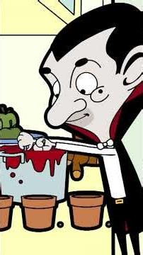 Vampire Bean Fights the Devil! #mrbean #animation #shorts