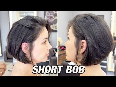 Elegant Short Layered Bob Cut | Professional Layered Bob Haircut to Create Volume (Step-by-Step)