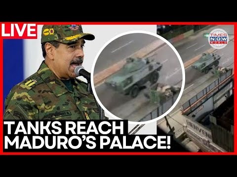 VENEZUELA CRISIS LIVE | Tanks Reach Maduro’s Presidential Palace As Caracas Sees Explosions