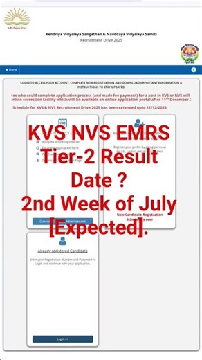 KVS NVS EMRS Tier-2 Result Date ? | Document Verification and Interview #kvs#nvs#emrs#prt#tgt#pgt