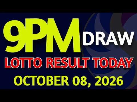 Lotto Result Today 9pm draw October 08, 2026 Thursday PCSO