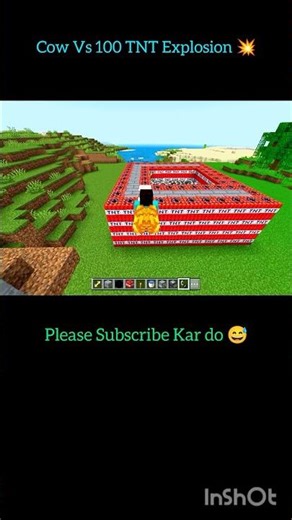 Cow Vs 100 Op TNT Explosion 💥 In Minecraft Cow Sad Status 💔 #viral #shorts @Proboiz95 @wackyteen⁩