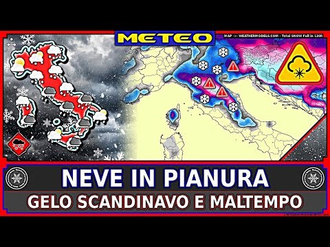 METEO – Neve in Pianura in Arrivo | Previsioni Fino al 7 Gennaio