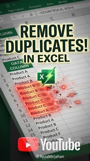 Remove Duplicate Values in Excel ⚡| 2 #excel methods