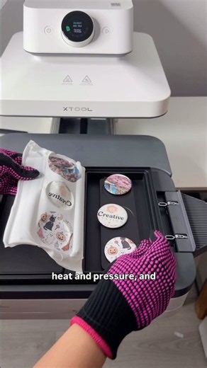 ✨ Making custom badges with my xTool WonderPress! ✨