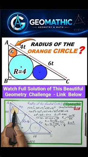 Enjoy this practical geometry puzzle and its smart solution # #geometrypuzzle #geogebra #mathstricks