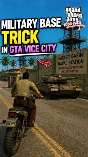 The Biggest Military Base Trick in GTA Vice City 🤯🔥 #gtavc