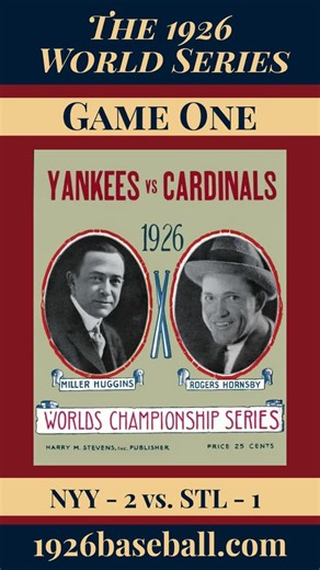 A century ago, it was a much different World Series unfolding than between Milwaukee and Tampa Bay. The nation's attention focused on Babe Ruth's Yankees taking on the upstart St. Louis Cardinals in… | Terry Lemons