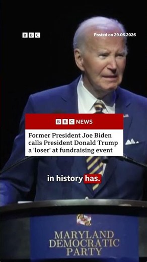 Former US President Joe Biden launched attack on President Donald Trump at gala event. #BBCNews
