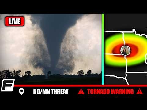 🔴 LIVE Storm Chasers - STRONG TORNADO THREAT - The Northern Plains