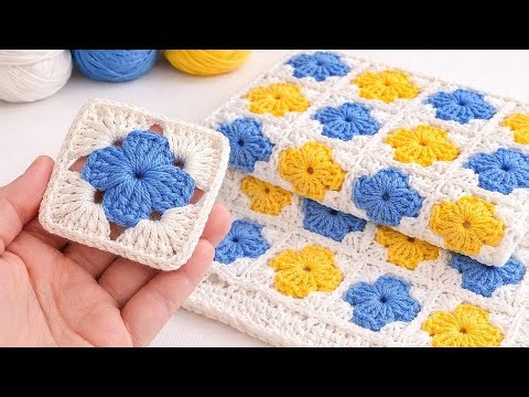 This Crochet Blanket is Going Viral! 😍 Easy Flower Granny Square Pattern