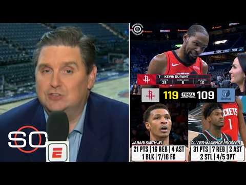 "Kevin Durant is HIM"- ESPN reacts to KD post a double-double as Rockets' 119-109 win over Grizzlies