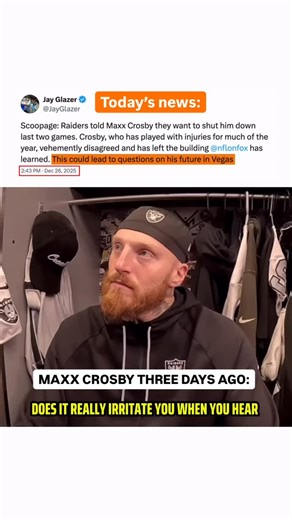 Could we have seen Maxx Crosby take his last snap as a Las Vegas Raider? 😳 (via JayGlazer/X & VegasReport/X) | DraftKings