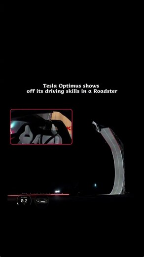 Tesla Optimus Shows Off Its Driving Skills in a Roadster! 🤖🚘 #Tesla #Optimus #Shorts
