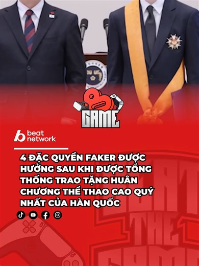 Faker Nhận Huân Chương Rồng Xanh Từ Tổng Thống Hàn Quốc
