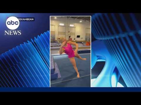 Pro gymnast goes viral showing off the 'Toy Story' challenge