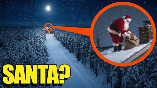 Drone captures Santa delivering presents