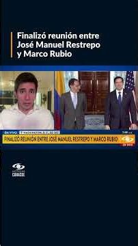 Finalizó reunión entre José Manuel Restrepo y Marco Rubio: detalles del encuentro