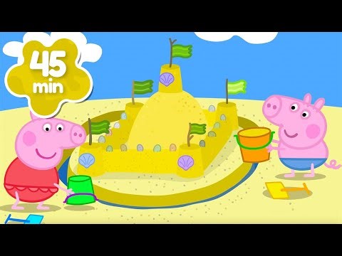 SUPER SANDCASTLE ⛱️ Peppa's Holiday Adventure 🌞 Peppa Pig Full Episodes | 45 Minutes Mini Movie