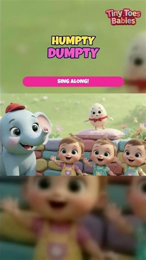 Humpty Dumpty ⭐ Sing Along with Baby Elephant and Friends #shorts