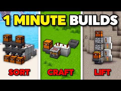10 EASY REDSTONE BUILDS you can make in JUST 1 MINUTE! (Minecraft 1.21.11)