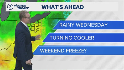 Cleveland area weather forecast: Rainy Wednesday and turning cooler