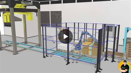 Palletizing concept made with Visual Components. Featuring: GP25-12 from… | Christer Ericsson