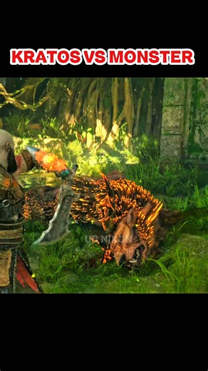 kratos and freya finish this fire monster 🔥