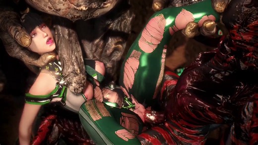 Eve Gets Defeated And Gangbanged By Alien Cocks