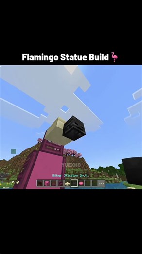 Minecraft Flamingo Build Statue