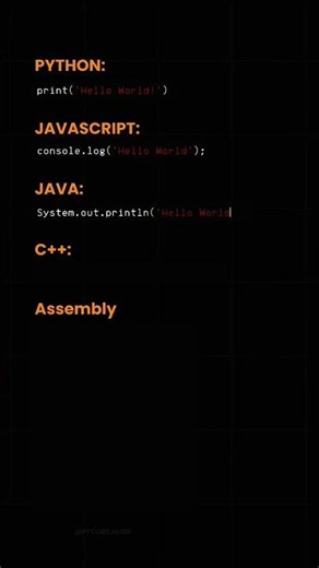 From Python to Assembly: How "Hello, World!" Looks in 5 Programming Languages 🤯