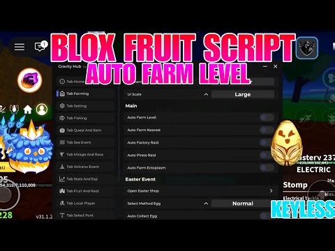 Update Gravity Hub Roblox Script Keyless | Blox Fruits Script Update Best Auto Farm Level