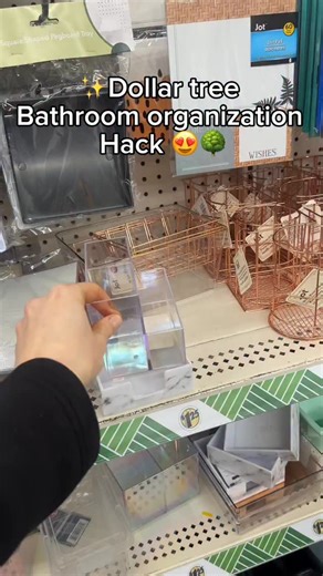 @miss_vicky_tips on Instagram: "Cute little organizers from Dollar Tree 🧺✨ Simple, affordable, and perfect for bathroom storage — easy, cozy, and practical for everyday use. #DollarTreeFinds #HomeOrganization #BathroomStorage #BudgetHome"