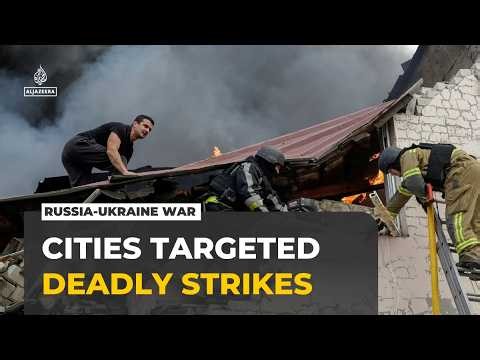 Russia and Ukraine escalate attacks as drones target Moscow and strikes hit Kharkiv