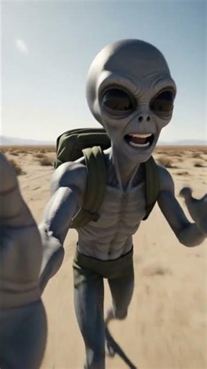Not today Earthlings! POV alien escapes Area 51 #fyp #trending #viral #shorts