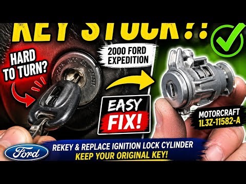 Ford Expedition Hard Key Turn? Fix Ignition Lock Cylinder (Rekey w/ Motorcraft 1L3Z-11582-A) 🔑