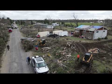 Tornado in Wisconsin: Drone video shows extensive damage in Marathon County town