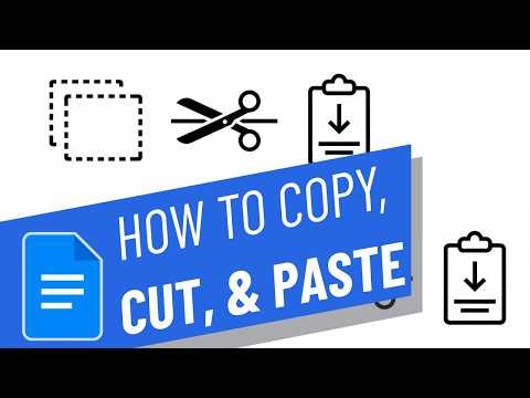 How to Copy, Cut, & Paste in Google Docs