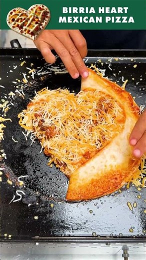 Birria Heart Mexican Pizza ❤️🍕 #shorts