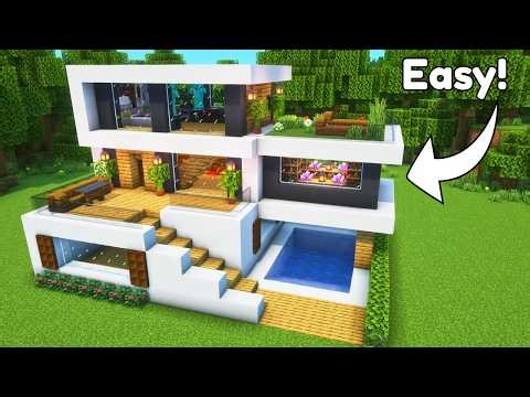 Minecraft: How to build a Easy Modern House